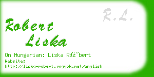 robert liska business card